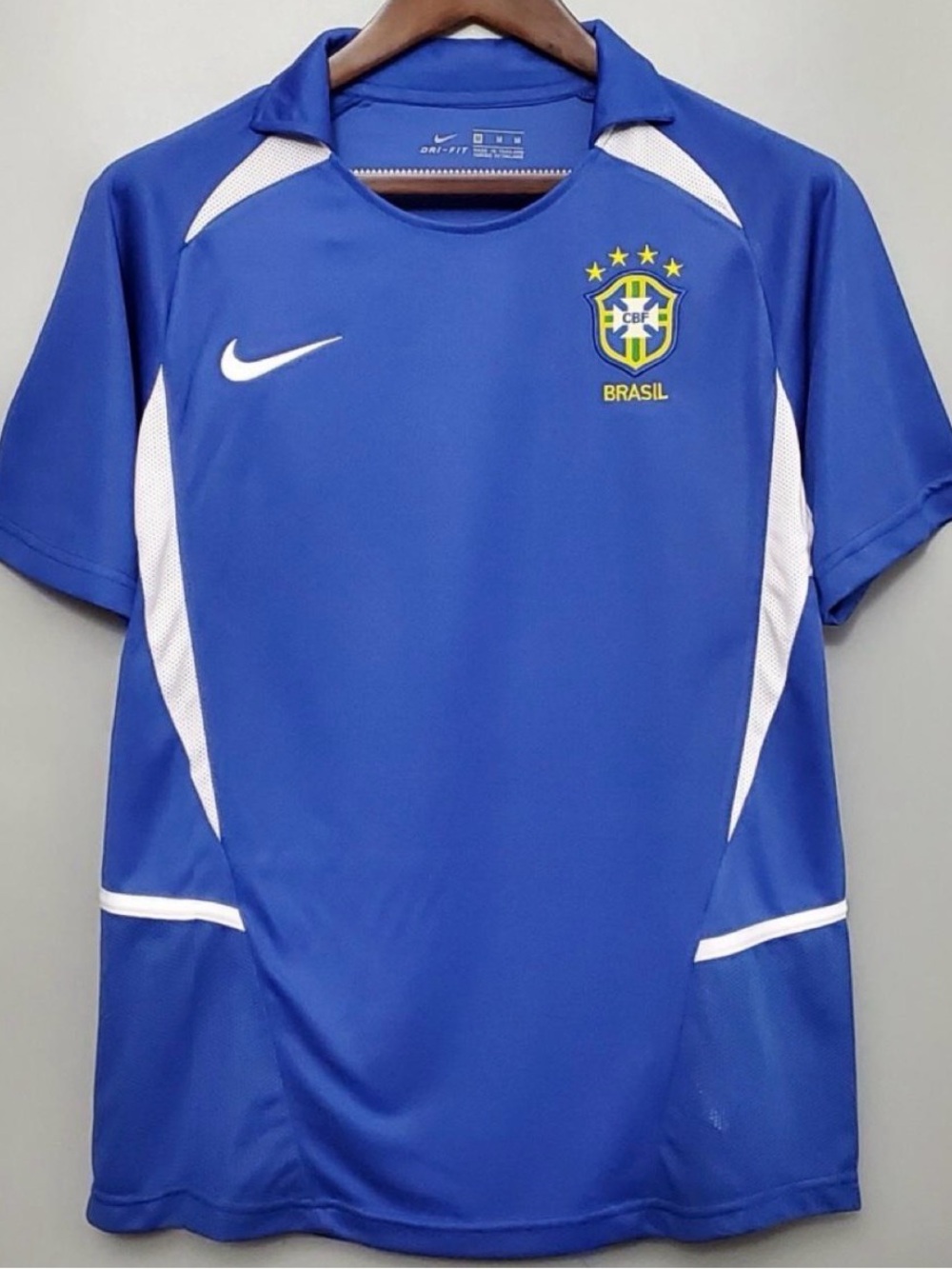 Nike Brazil Blue and White Men's Training Jersey